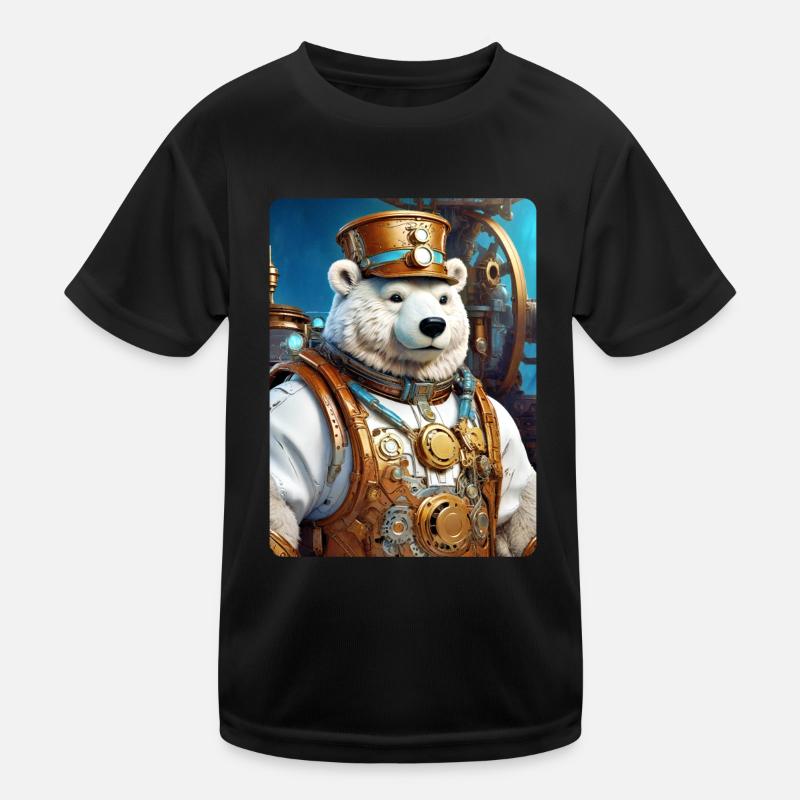 Steampunk Ice Bear 1.12 Kids Functional T-Shirt