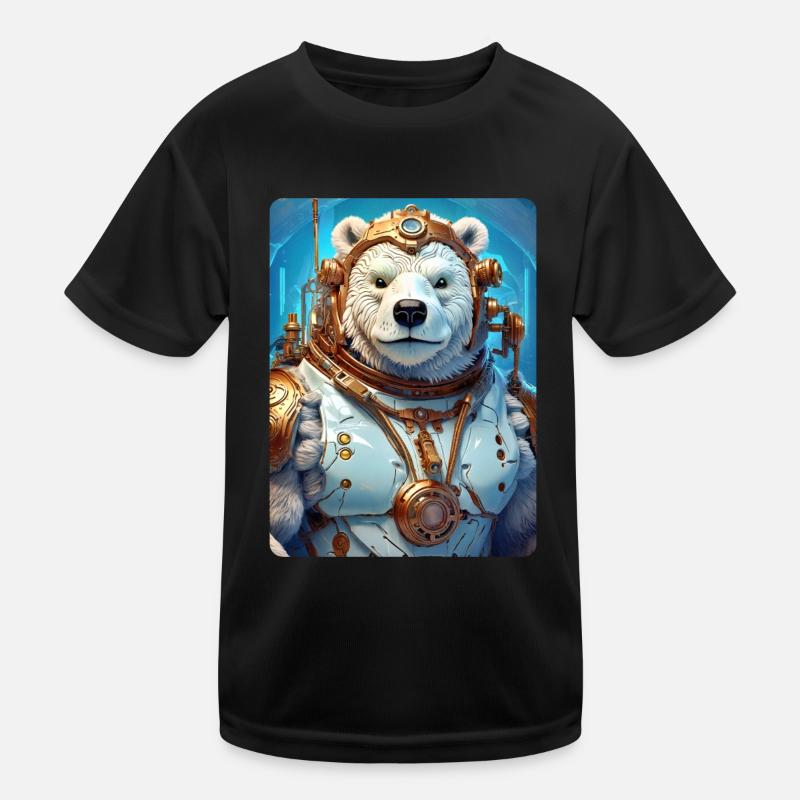 Steampunk Ice Bear 1.8 Kids Functional T-Shirt