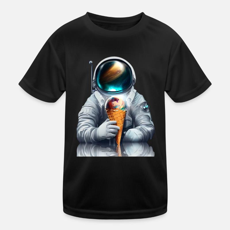 Waffel Eis Astronaut Kinder Funktions-T-Shirt