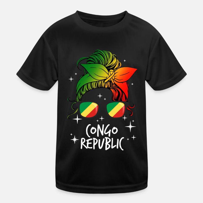 Congo Republic Kids Functional T-Shirt