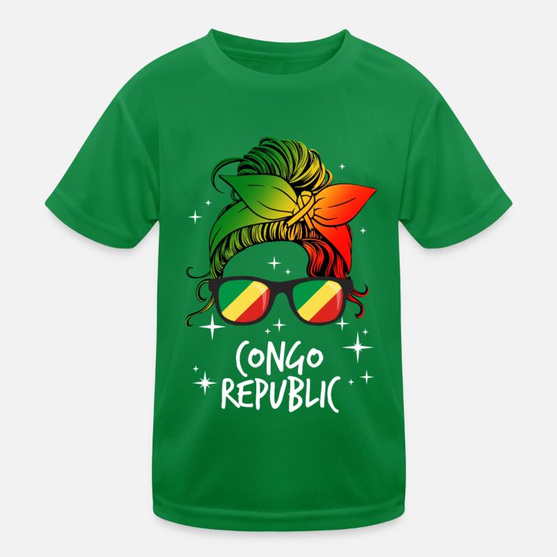 Congo Republic Kids Functional T-Shirt