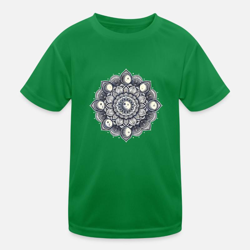 Tatouage Mandala Phase de Lune Céleste T-shirt sport Enfant