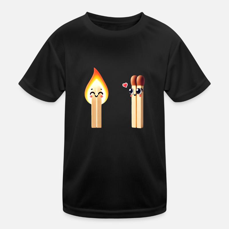 Verspieltes Matchstick Friends Design Kinder Funktions-T-Shirt