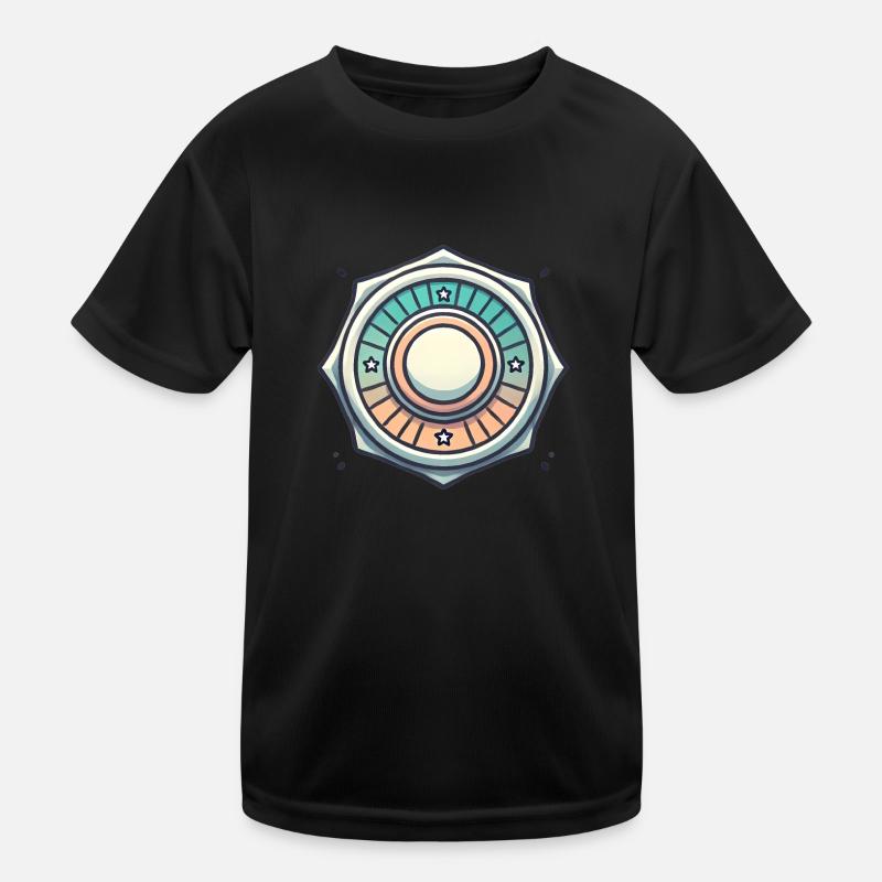 Vintage Badge Graphic Design Kids Functional T-Shirt