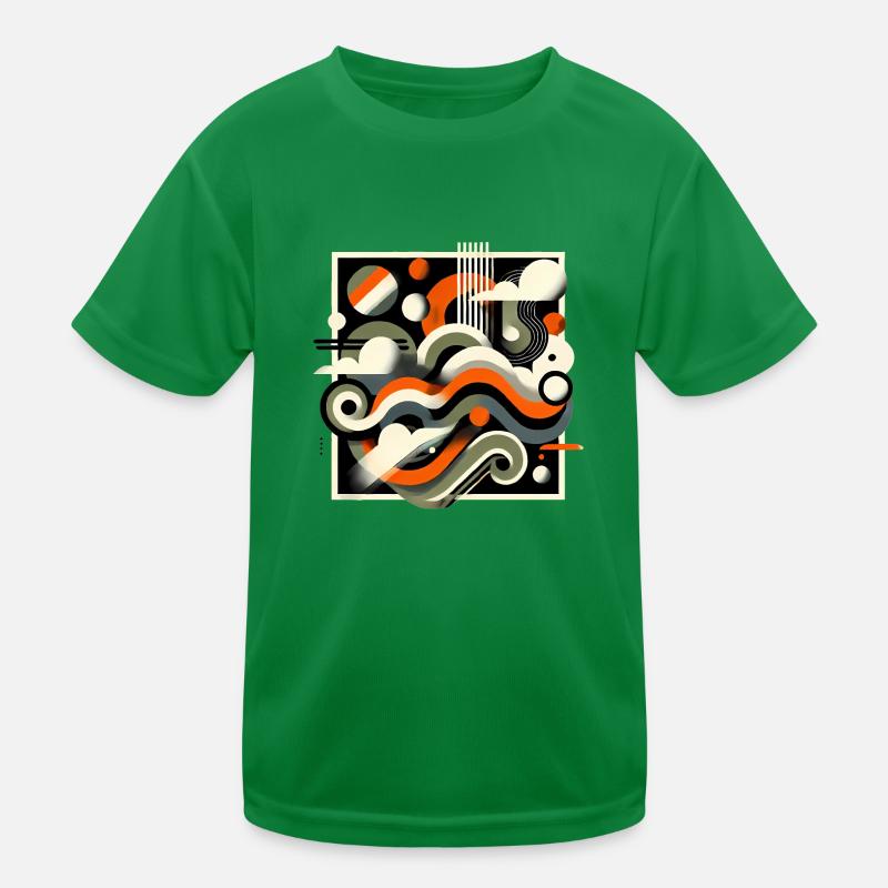 Bold Abstract Art in Vibrant Colors Kids Functional T-Shirt