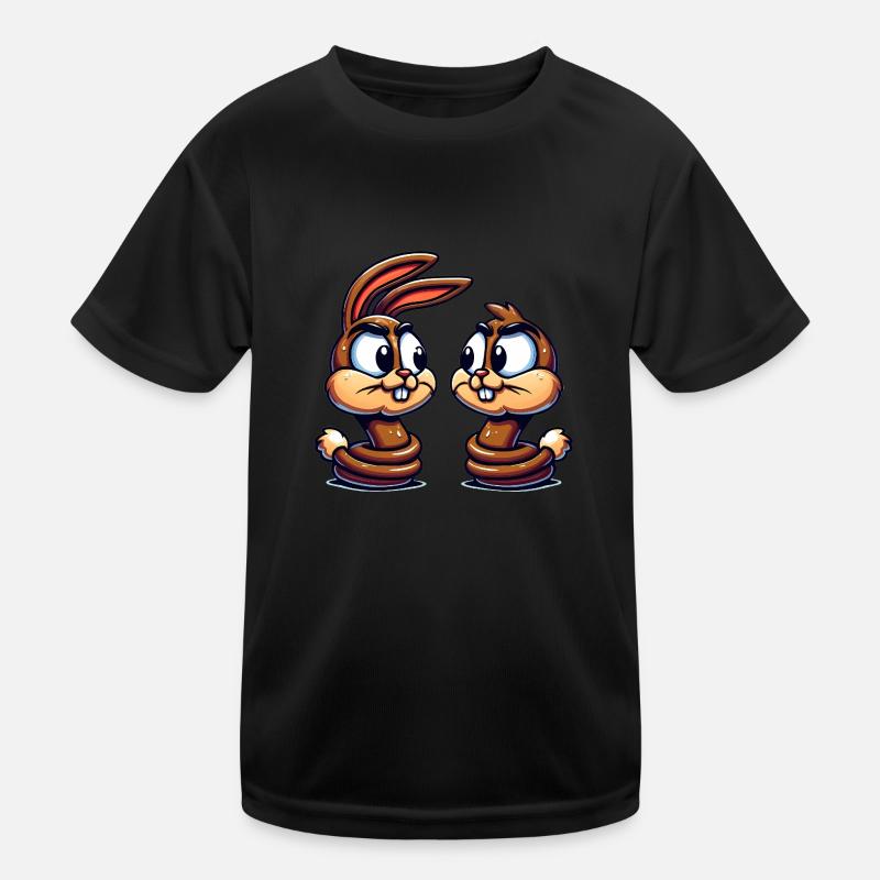 Funny Rabbit Conversation Cartoon Kids Functional T-Shirt