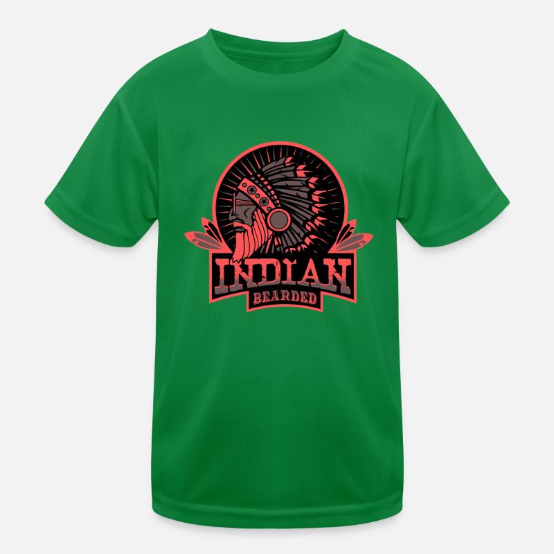 INDIAN BEARDED Kinder Funktions-T-Shirt