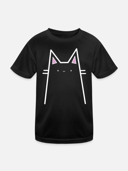 Cats Graphic Design - Kids Functional T-Shirt - black - Front