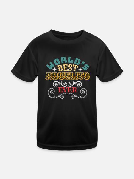 Worlds Best Abuelito Ever - Kids Functional T-Shirt - black - Front