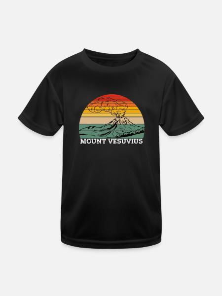 Mount Vesuvius - Kids Functional T-Shirt - black