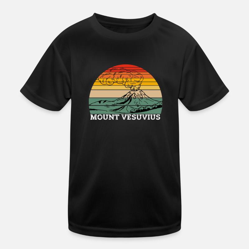 Mount Vesuvius - Kids Functional T-Shirt - black