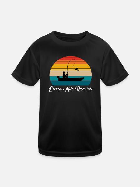 Eleven Mile Reservoir Fishing Spot - Kids Functional T-Shirt - black - Front
