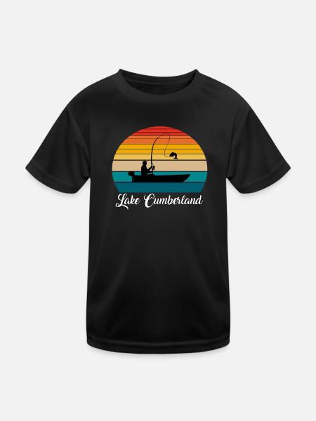 Lake Cumberland Fishing Spot - Kids Functional T-Shirt - black - Front