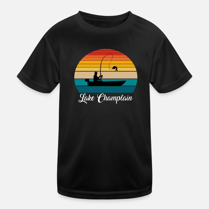 Lake Champlain Fishing Spot Kids Functional T-Shirt