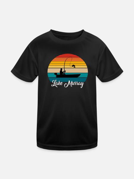 Lake Murray Fishing Spot - Kinder Funktions-T-Shirt - Schwarz - Vorne
