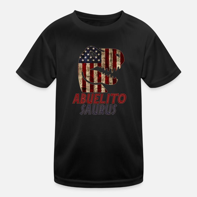 Patriotic Abuelito Dinosaur Kids Functional T-Shirt
