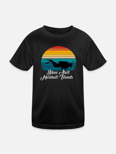 Bikini Atoll Marshall Islands Diving - Kinder Funktions-T-Shirt - Schwarz - Vorne