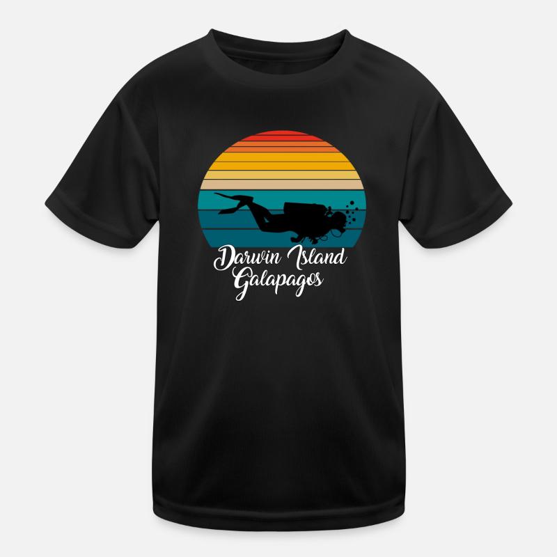 Darwin Island Galapagos Diving Kids Functional T-Shirt