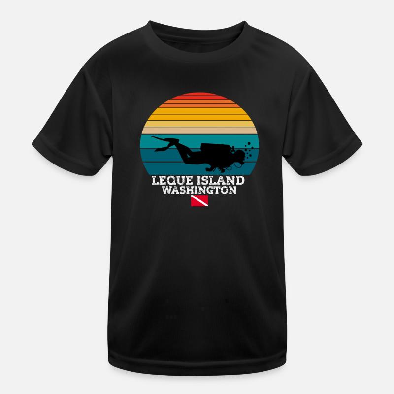 Leque Island US Island Diving Kinder Funktions-T-Shirt