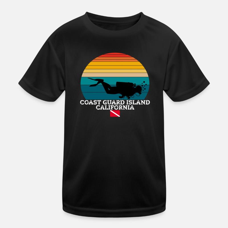 Coast Guard Island Us Island Plongée T-shirt sport Enfant