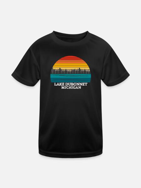 Lake Dubonnet Michigan - Kinder Funktions-T-Shirt - Schwarz - Vorne