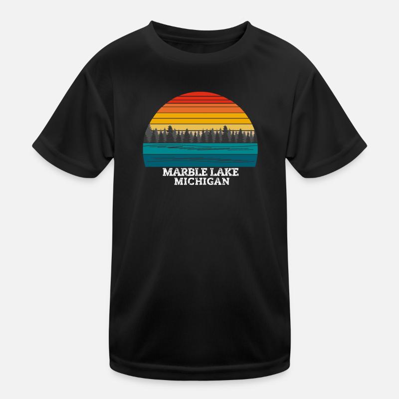 Marble Lake Michigan Kids Functional T-Shirt