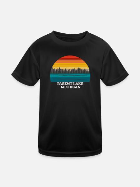 Parent Lake Michigan - Kinder Funktions-T-Shirt - Schwarz - Vorne