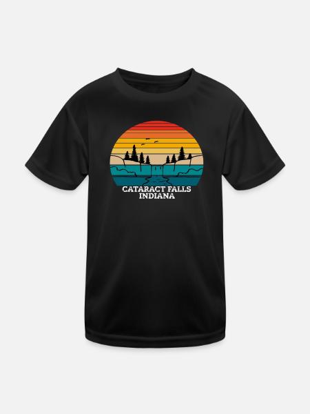 Cataract Falls Indiana - Kinder Funktions-T-Shirt - Schwarz - Vorne