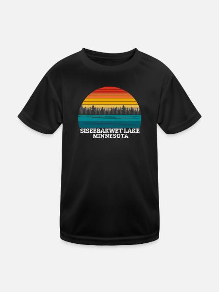 Siseebakwet Lake Minnesota - Kids Functional T-Shirt - black - Front
