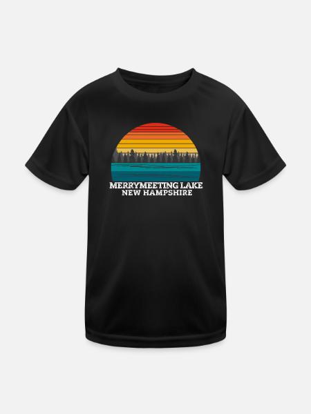 Merrymeeting Lake New Hampshire - Kids Functional T-Shirt - black - Front