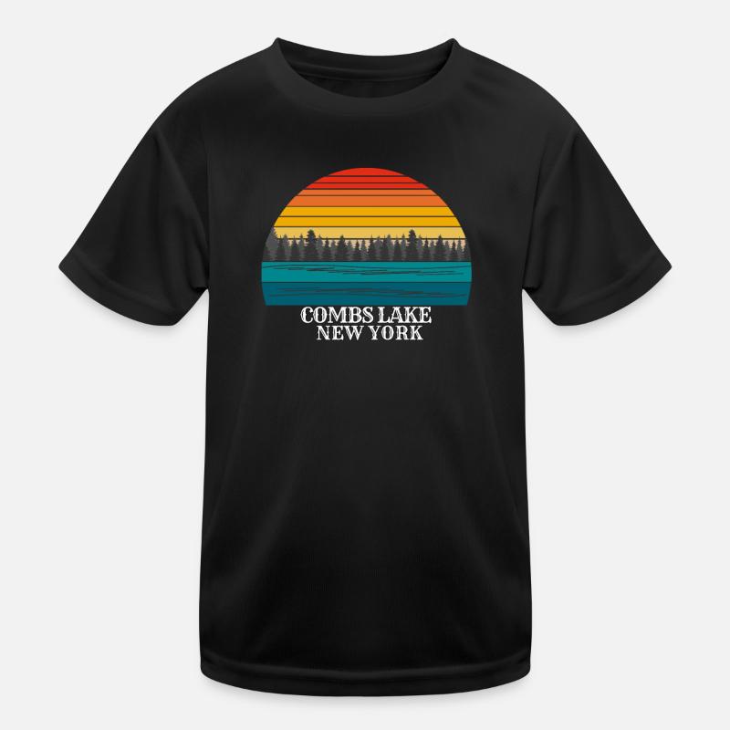 Combs Lake New York Kids Functional T-Shirt