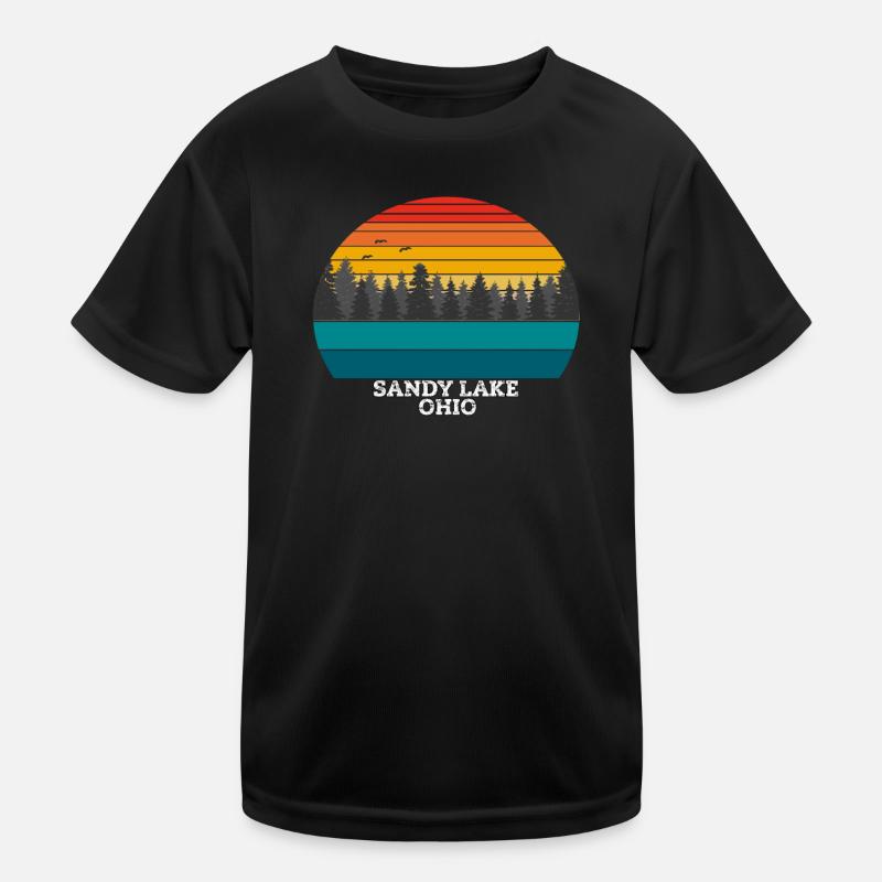 Sandy Lake Ohio - Kinder Funktions-T-Shirt - Schwarz