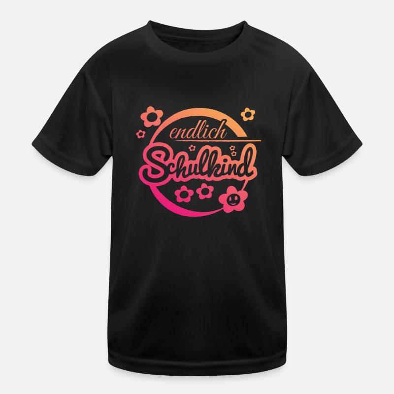 Endlich Schulkind Kinder Funktions-T-Shirt