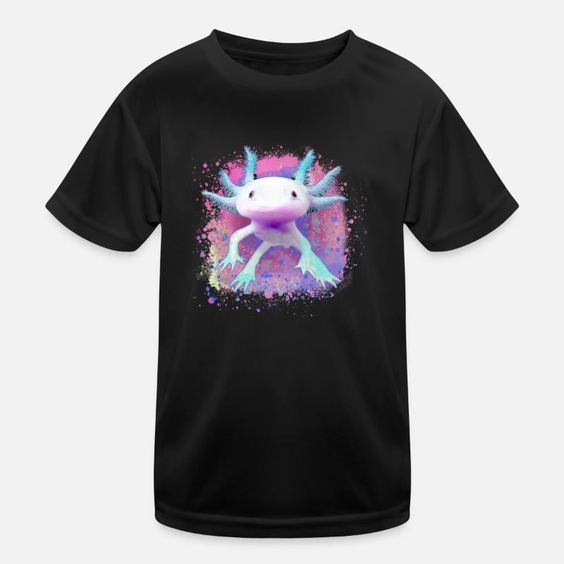 Axolotl, animal, poisson, eau, coloré, graffiti T-shirt sport Enfant