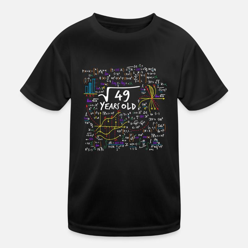 QUADRATWURZEL 49 = 7 JAHRE ALT MATHE GEBURTSTAG Kinder Funktions-T-Shirt
