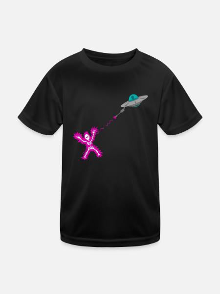 Ufo alien laser - Kids Functional T-Shirt - black