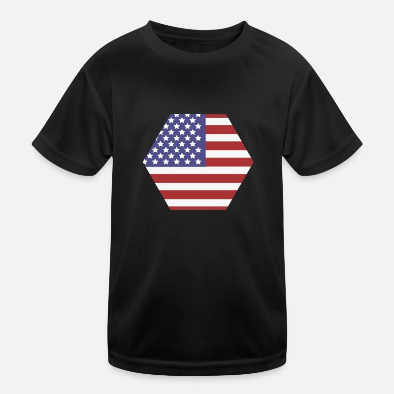 Drapeau des États-Unis T-shirt sport Enfant
