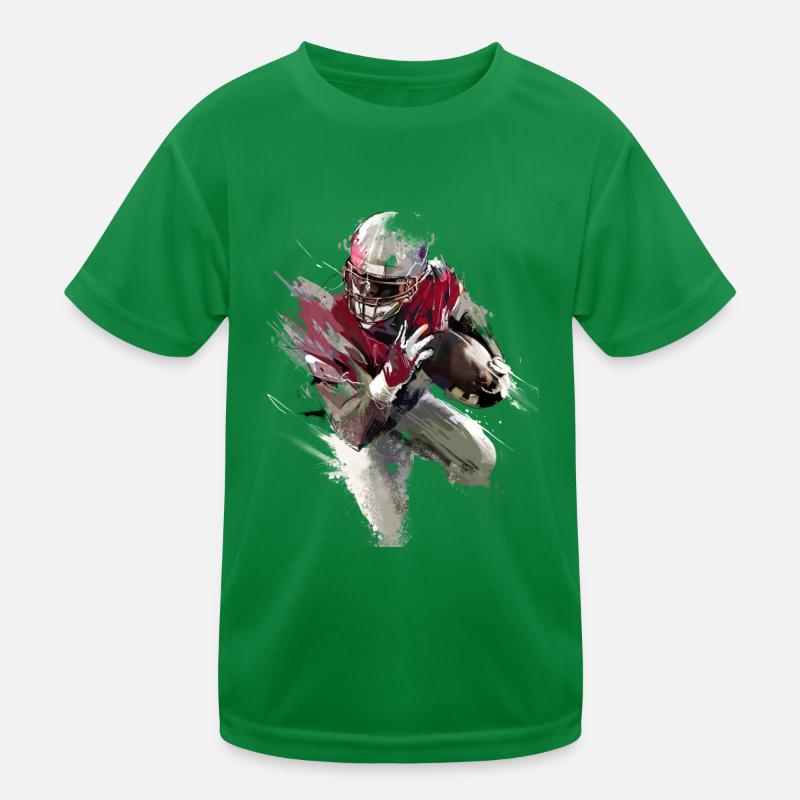 Running Back - Red Jersey Kids Functional T-Shirt