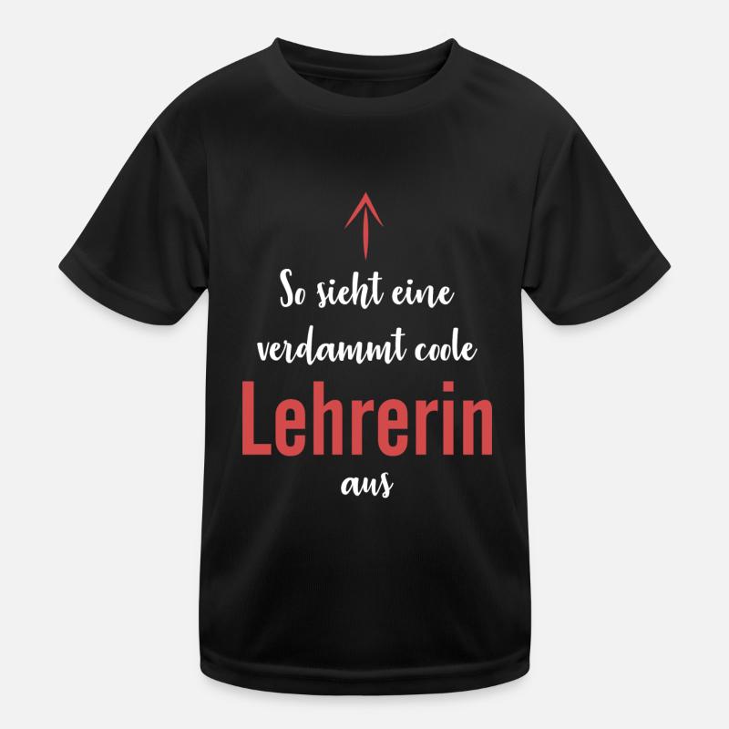 Lehrerin Schule Student - Kinder Funktions-T-Shirt - Schwarz