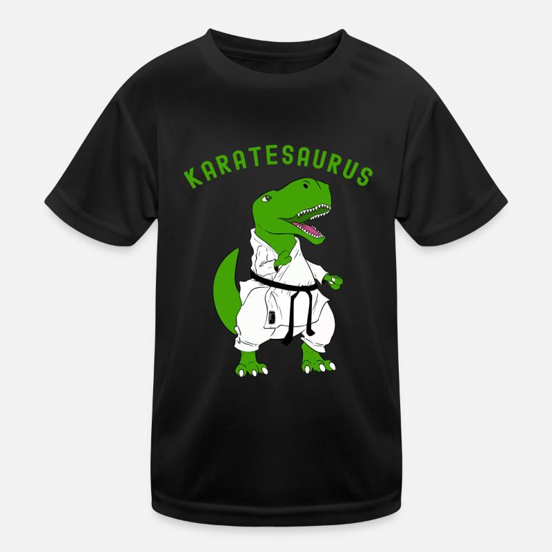 Dinosaurier Karate Karatesaurus Geschenk Kind, Mann Kinder Funktions-T-Shirt