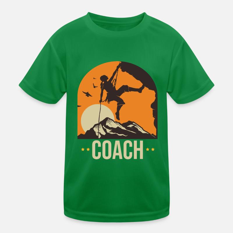 climbing coach climb climb climbing climbing woman Kids Functional T-Shirt