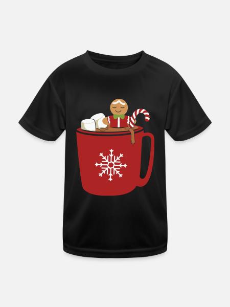 Cadeaux de Noël Noël - T-shirt sport Enfant - noir - Devant