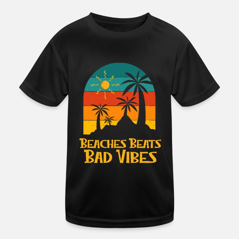 Plages Beats Bad Vibes Summer Positivity Tropical T-shirt sport Enfant