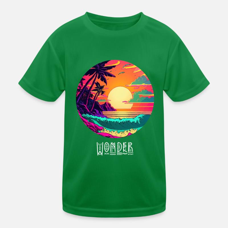 Coucher de soleil à la plage T-shirt sport Enfant