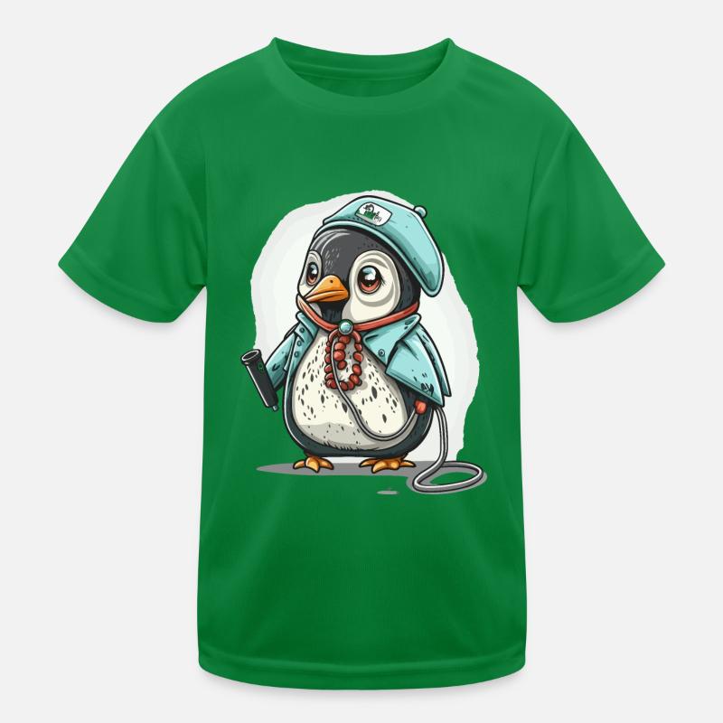 Pinguin-Doktor Kinder Funktions-T-Shirt