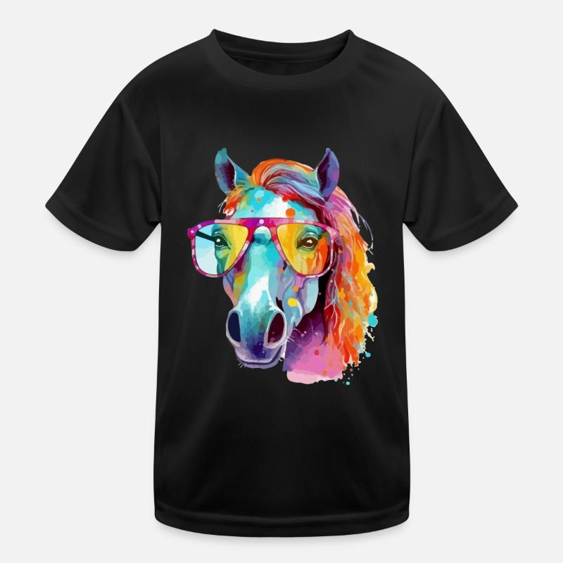 Mana the bespectacled mare Kids Functional T-Shirt