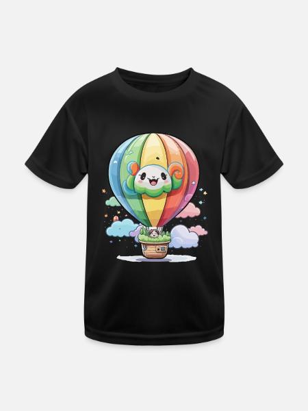 Up, Up and Away! - Kids Functional T-Shirt - black - Front