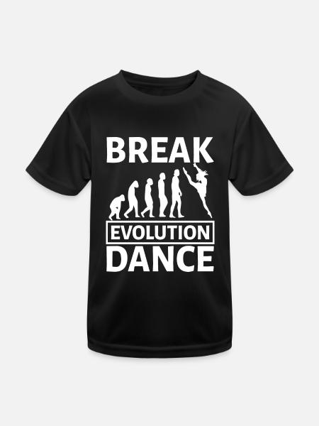 Dancing Dance Music - Kids Functional T-Shirt - black - Front
