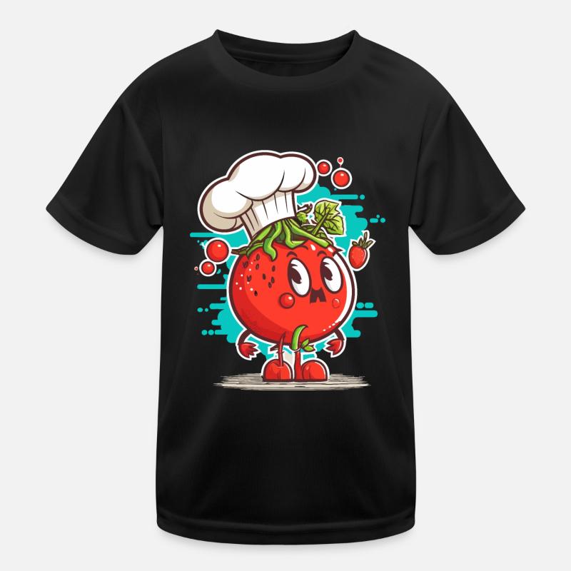 Freche Küche - Kinder Funktions-T-Shirt - Schwarz