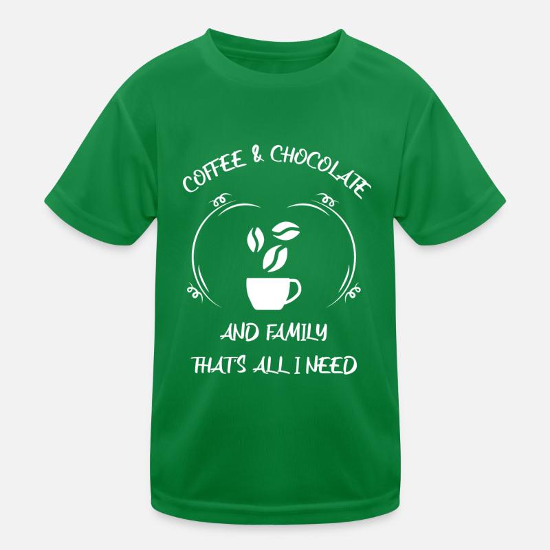 Café, expresso, café et chocolat T-shirt sport Enfant